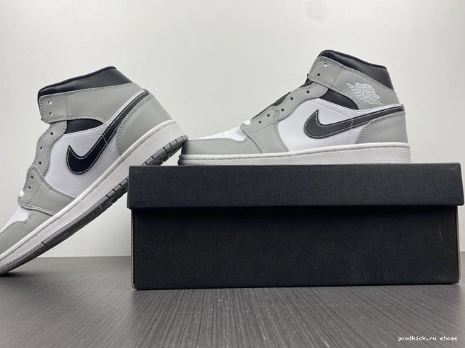 Rep 3725 Light Anthracite Jordan1 Mid SunProtective Smoke 554724- Grey 1014